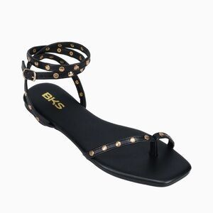 Studded Black Sandals - Bakers